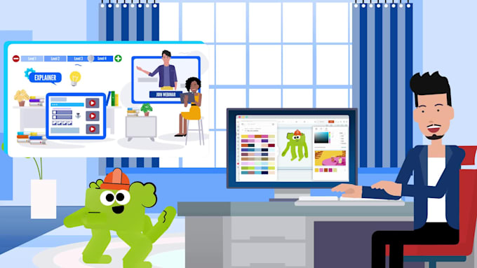 create 2d animated explainer video or 2d animation within 24h