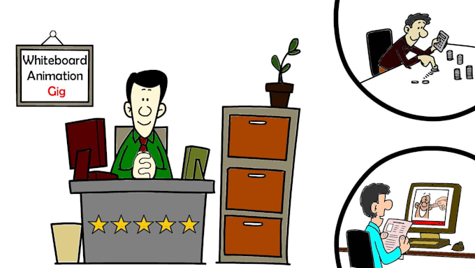 make colorful whiteboard animation explainer video