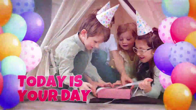 create happy birthday video for kids