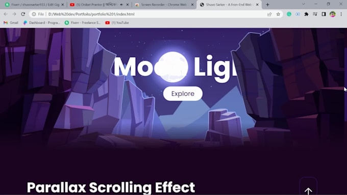 build parallax website with high performance