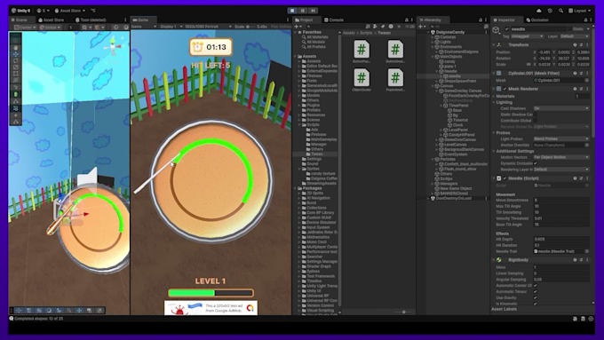 make unity 3d mobile games 2d 3d, multiplayer and reskinning