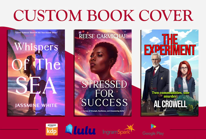 design a custom book cover, KDP cover, ebook cover