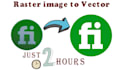 redraw image, convert raster image into vector in 2 hours