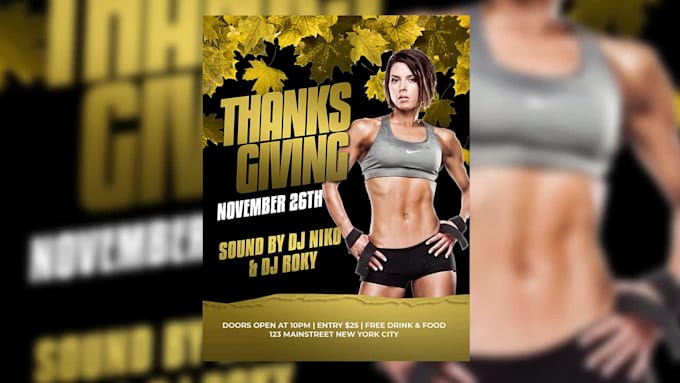 design thanksgiving flyer within 24h