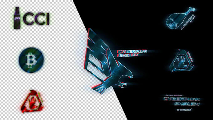 create of your stylistic cyber logo, banner