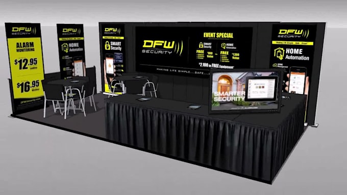 design your 3d exhibition booth, shop and stand