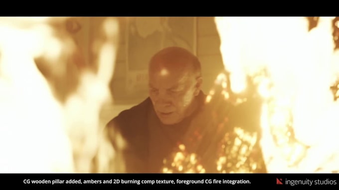 create realistic vfx fire, vfx compositing, blood effect, for your video