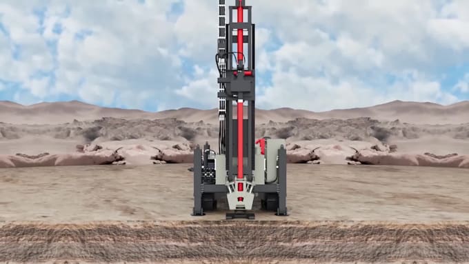 create 3d industrial animation drilling ring oil and gas engineering video