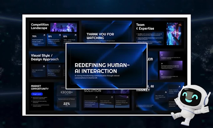 design tech investor pitch deck for saas, ai and startups