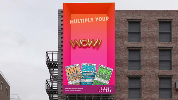 create 3d anamorphic led billboard animations
