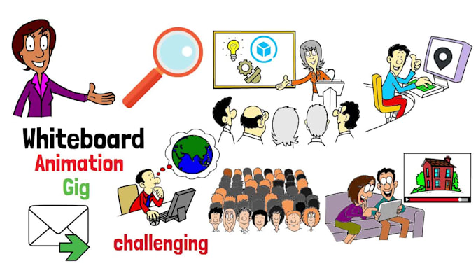 make custom whiteboard animation explainer doodle video