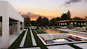 design landscape, backyard, frontyard, garden, patio, 3d rendering, hot tub