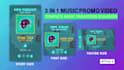 create 3 in 1 stunning music promo video for you