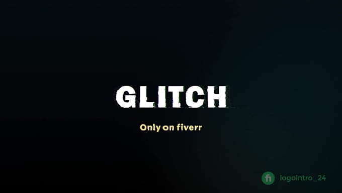 make futuristic fast glitch logo and glitch intro