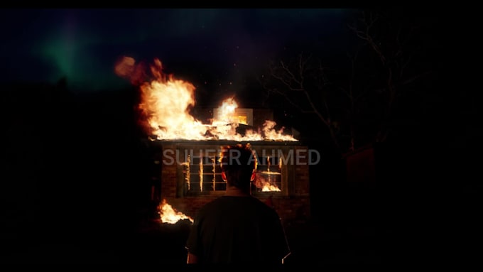 create realistic vfx fire, smoke and explosion cgi compositing