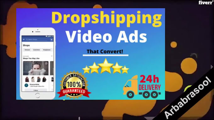 create shopify facebook video ad for dropshipping products