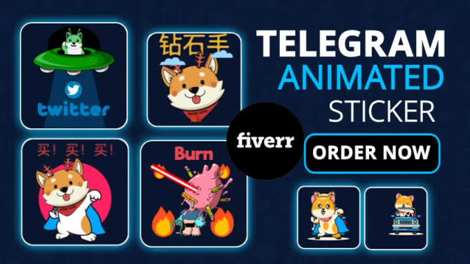 Create and animate telegram stickers and telegram stickers package by  Work_adedoyin | Fiverr