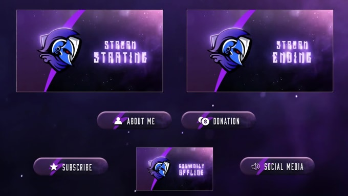 Do animated twitch or mixer overlays, intros, panels by Mafarah | Fiverr