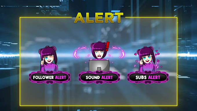 animate twitch alerts and kick alert, for stream