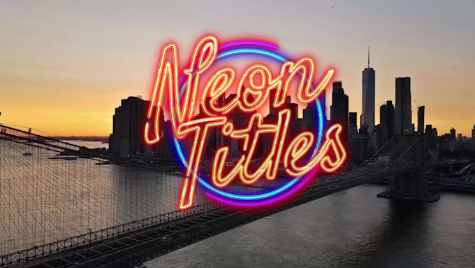create neon glass animation text