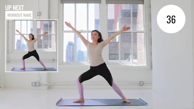 add a timer progress bar, up next previews to workout videos for social media