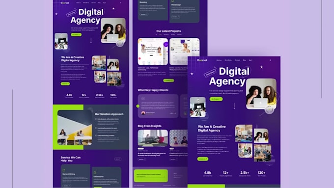 Do a responsive website ui ux design, landing page, dashboard, web app ...