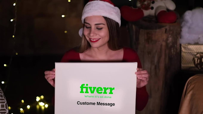 write a christmas custom message with a pretty woman