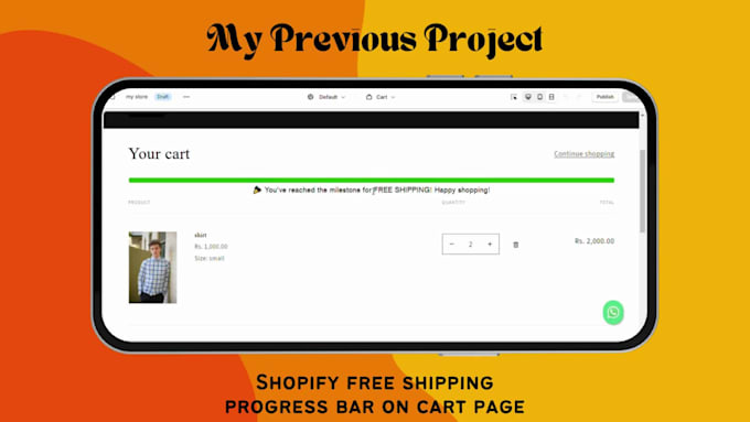 develop shopify free shipping progress bar on cart page