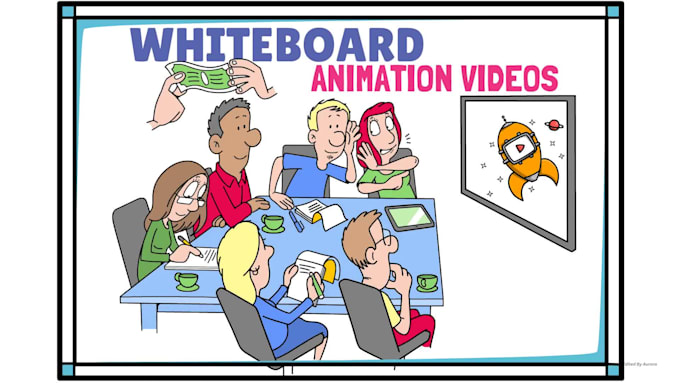 create a colorful whiteboard animation video