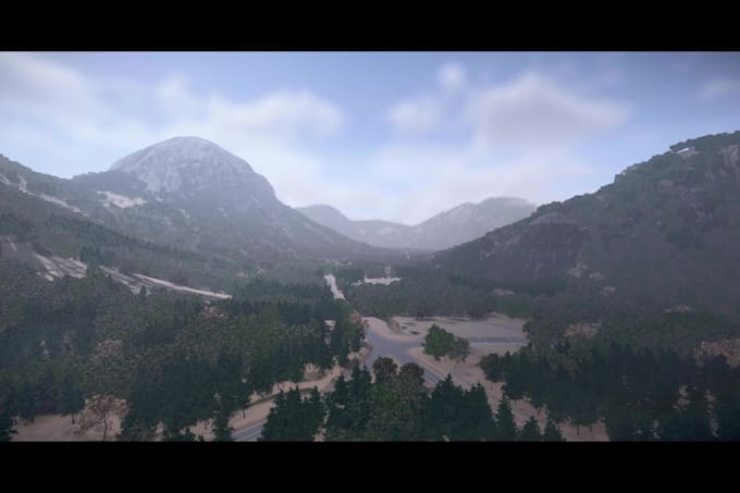 create realistic 3d game environments, terrain, levels for unity unreal engine