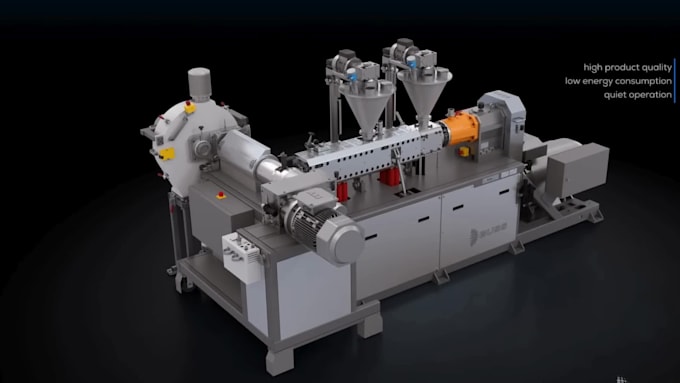 do 3d industrial machinery animation mechanical product video technical 3d video