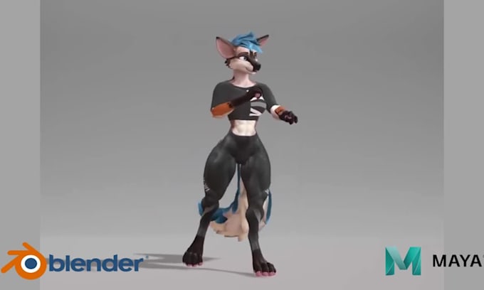 custom 3d furry vrchat avatar vtuber model avatar commission nsfw avatar model