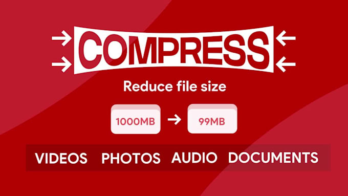 compress videos images documents pdf audios reduce file size
