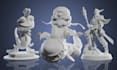 sculpt high quality 3d character model, action figure, toys, statue for printing
