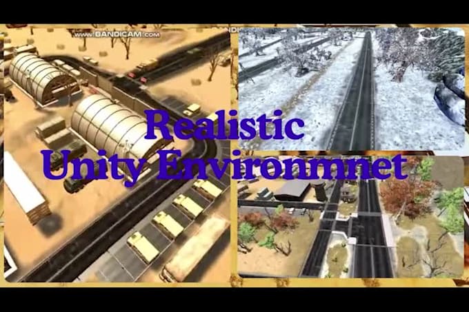 design low poly optimized unity 3d environment for game level