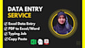 do data entry pdf to excel, copy paste, typing and excel data entry job