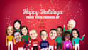 customize happy christmas party greetings video