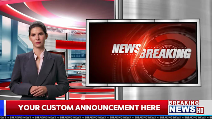 create professionnel ai spokesperson breaking news video
