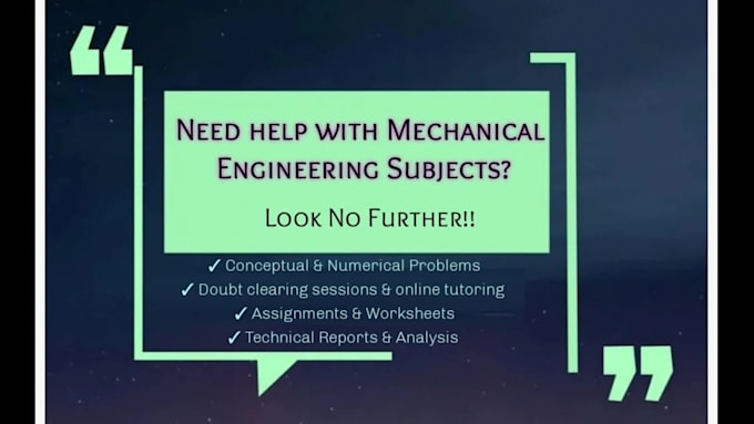 provide services related to mechanical engineering
