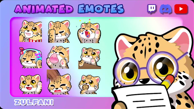 create stunning animated twitch emotes for you