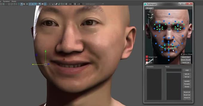 3d iclone facial rig,rig animaze avatar model,unity,character,vtuber blendshape