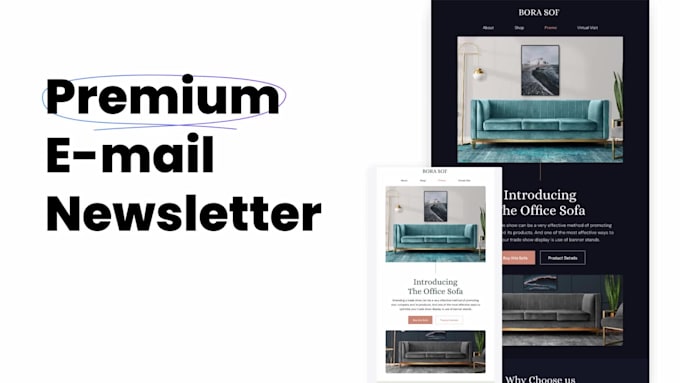 design a professional HTML email template or newsletter
