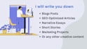 write SEO optimized blog posts, articles, and website content that ranks
