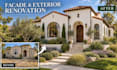 design facade and exterior renovation with realistic 3d rendering