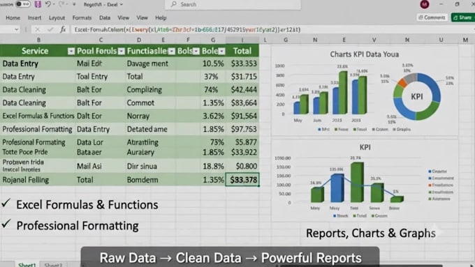 clean excel data, format, split, merge excel data