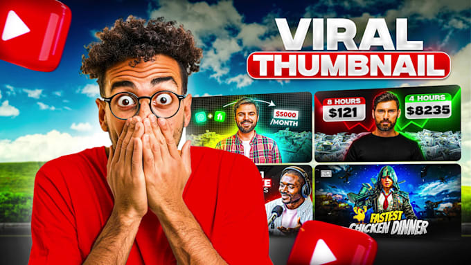 design youtube thumbnail for you