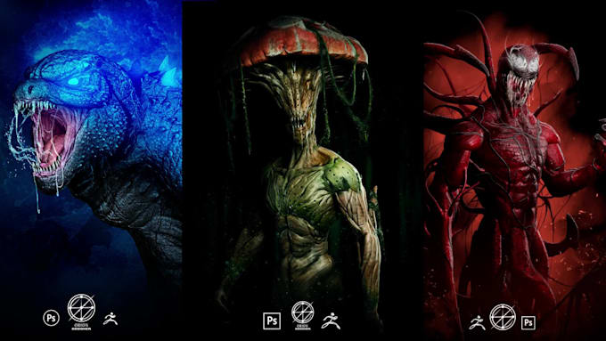 concept art of characters or monsters