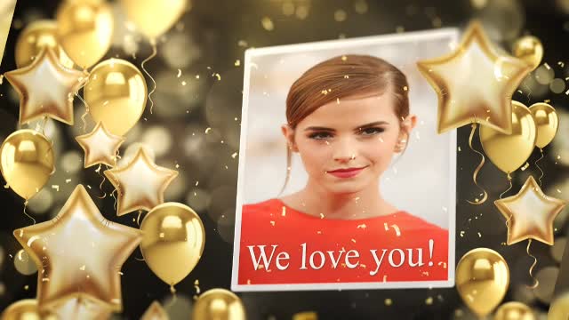 create golden happy birthday wishes