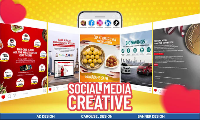 create social media, facebook ad image and banner design