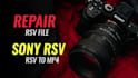 convert sony rsv file to mp4 or mxf video within 24 hour